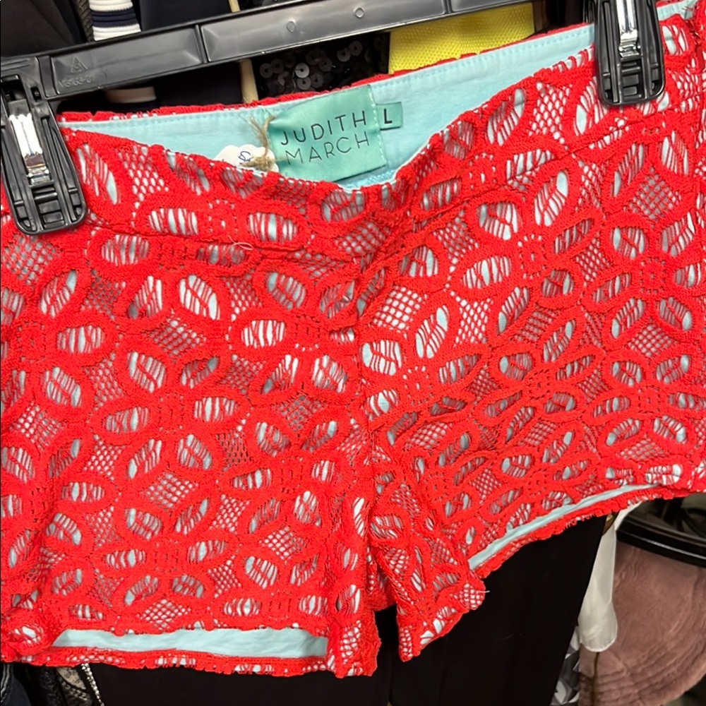 Judith March Red Lace Women's Shorts